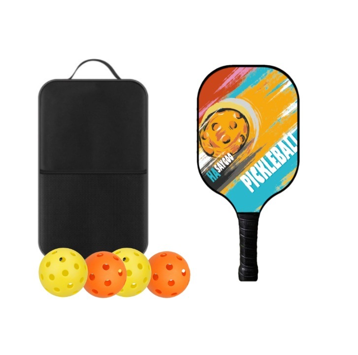 屋内屋外のPickleballのトレーニング娯楽ガラス繊維のピクチャーのラケットのガラス繊維のピクチャーの穴のボールのラケット|undefined