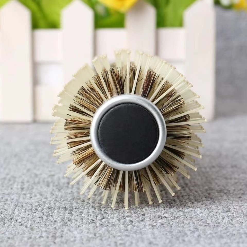 Venta directa de fábrica Peine de rollo de madera de loto Peine de rodillo de cerda de cerdo Peine de tubo de aluminio de cola puntiaguda Peine de pelo esponjoso Peine rizado