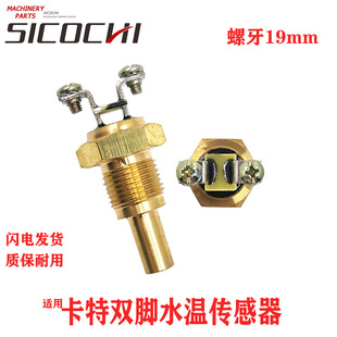 Suitable for Excavator Accessories Carter Double Foot Water Temperature Sensor Temperature Sensing Plug Sensing Plug Probe Screw Thread 19