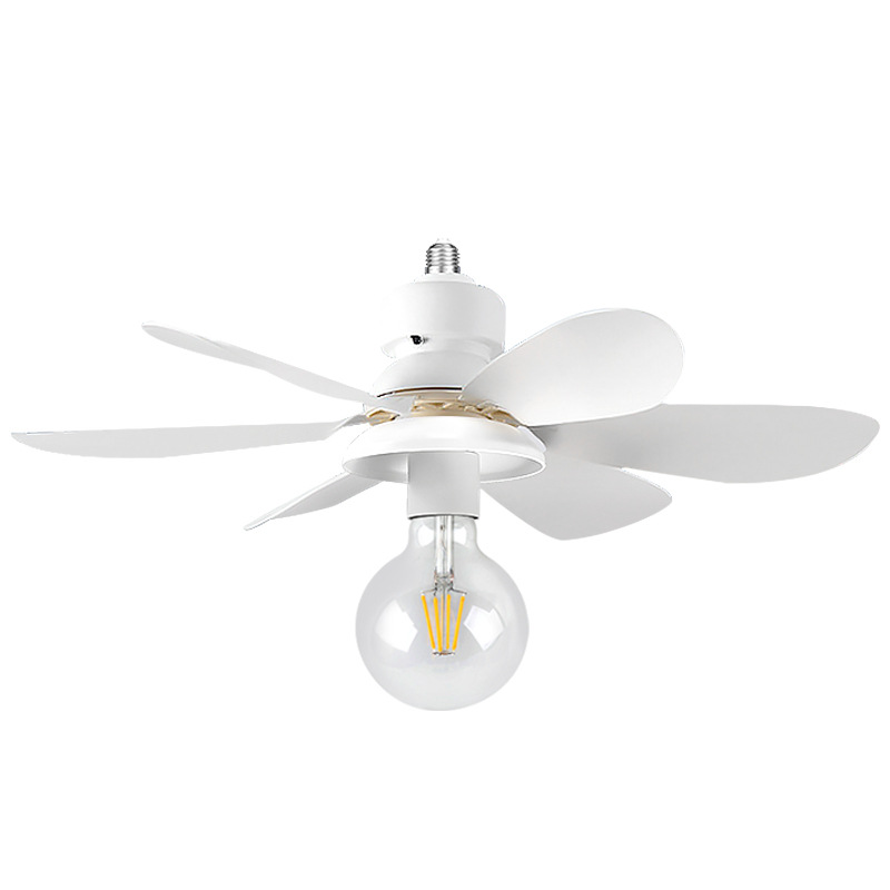 Ventilador de techo LED de control remoto no polar atenuación especial E27 ventilador de tornillo integral bombilla ventilador silencioso
