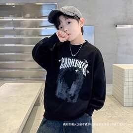 男童卫衣春秋冬款2026韩版新款儿童秋装男孩上衣大童网红炸街痞帅