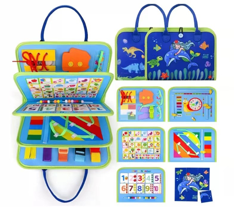 Tablero de aprendizaje de fieltro para niños, juguete para niños pequeños, libro de ejercicios, capacidad de aprendizaje, tablero de vestir, rompecabezas