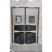 安徽食品车间白钢门 出菜间不锈钢门 不锈钢洁净防撞门 卓昂门业