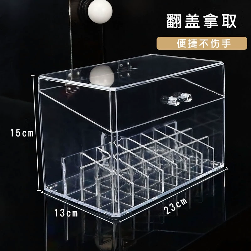 Lipstick, transparent storage box, cosmetic lip gloss, 24 cells