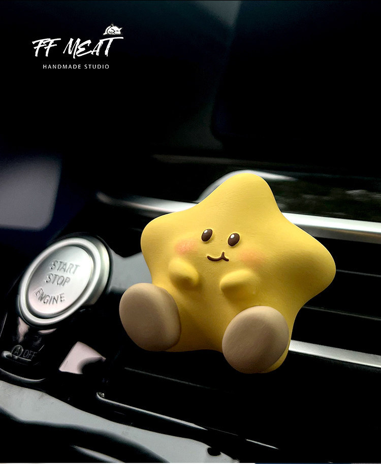 Car Air Freshener with Cute Chubby Star and Cloud Designs for Baby, Car Dashboard Vent Diffuser Decoration Gift