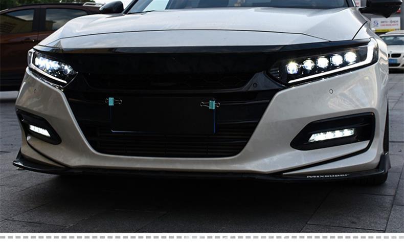 Dragon King Tenth Generation Accord Headlight Assembly Modified Led Crystal Matrix Lens Running Light Sequential Turn Signal