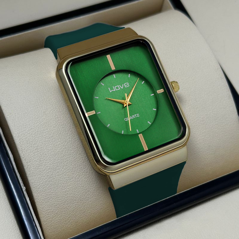 Trendy Vintage-Style Silicone Women's Watch with a Simple and Sophisticated Retro Design, Waterproof, Suitable for Men and Women, Popular for Foreign Trade