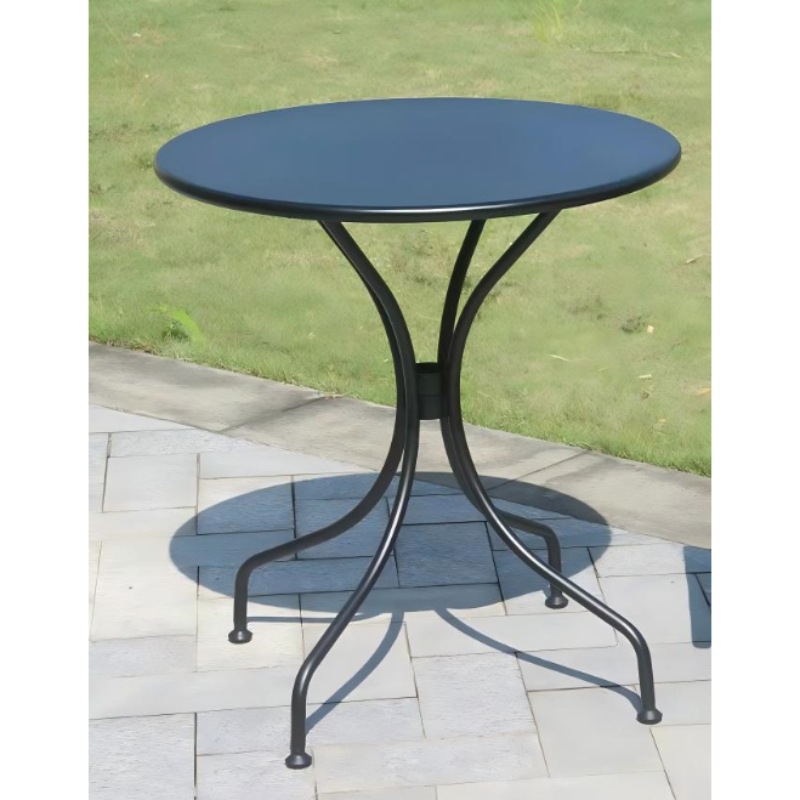 Nórdico minimalista balcón al aire libre mesa de acero al carbono decoración al aire libre comedor patio leche tienda de té mesa cuadrada de café