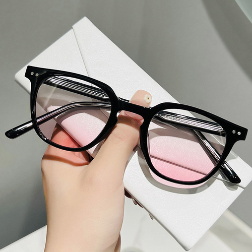 17175 New Gradient Blush Sunglasses Sunglasses Fashion Trend Sunset Red Plain Eyeglasses Sunglasses Wholesale