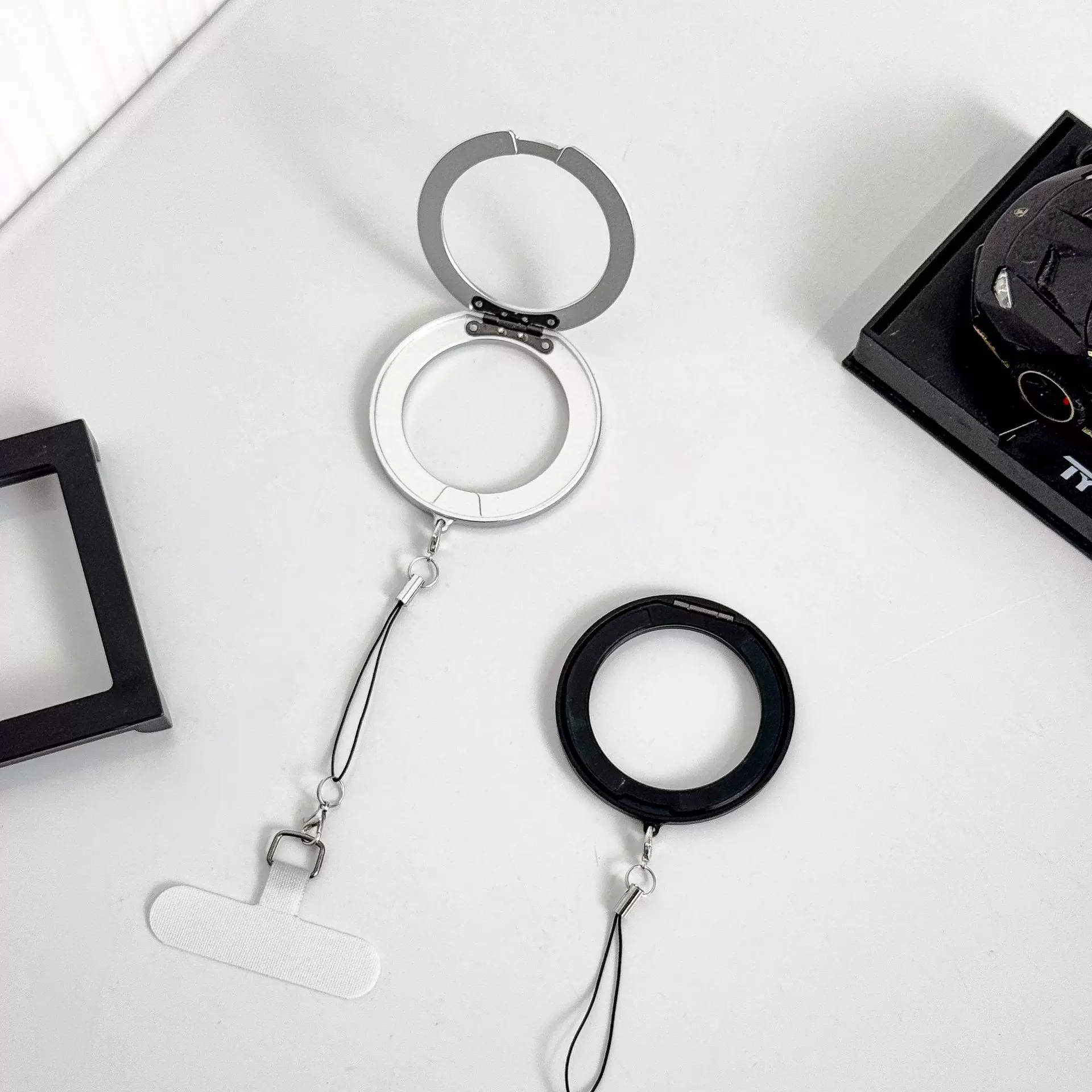 双面磁吸款360旋转支架 防丢挂绳 磁吸支架个性手机壳支架款支架