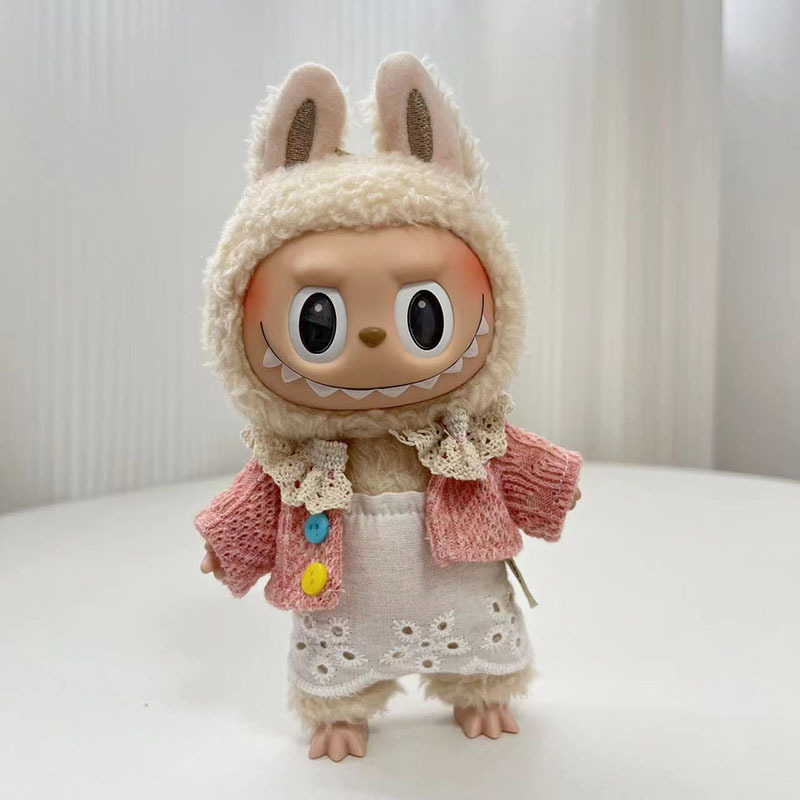 ソースメーカーのみの服】17cmペンダント ラブブ服 ブラインドボックス ラブブ人形 人形服 クールブラック カラフル|undefined