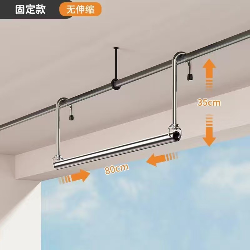 Nueva barra de secado de acero inoxidable para secar ropa balcón retráctil para secar ropa interior artefacto colgante percha de secado barra de secado al por mayor image 13