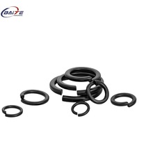 黑色304不銹鋼彈墊彈簧墊圈發黑墊片鍍黑鋅彈介子GB93 M2M3M4-M20