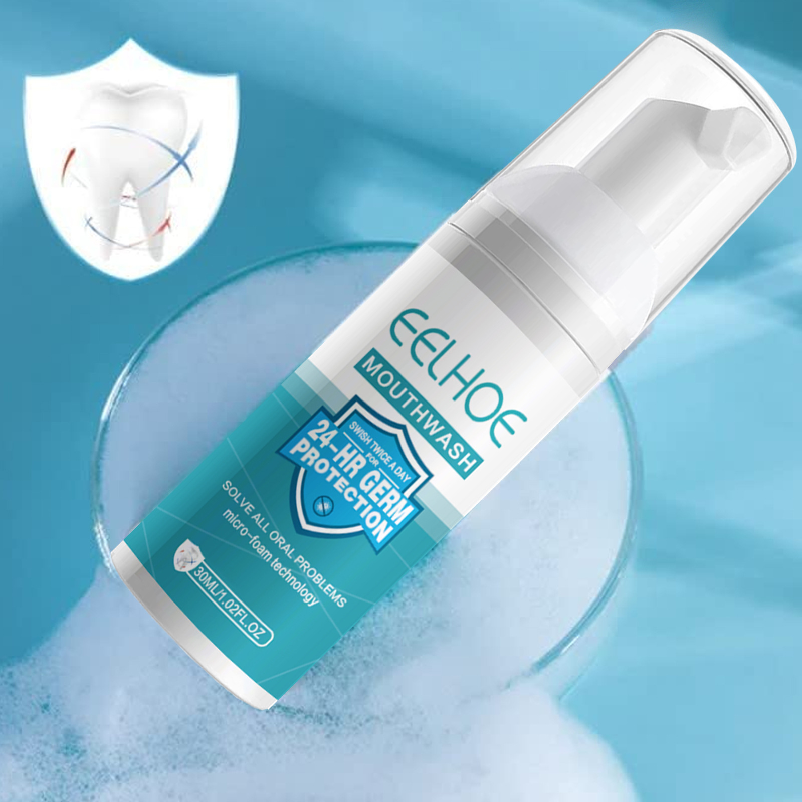 EELHOE潔牙慕斯 按壓式清潔牙齒黃牙煙漬防蛀牙清新口氣