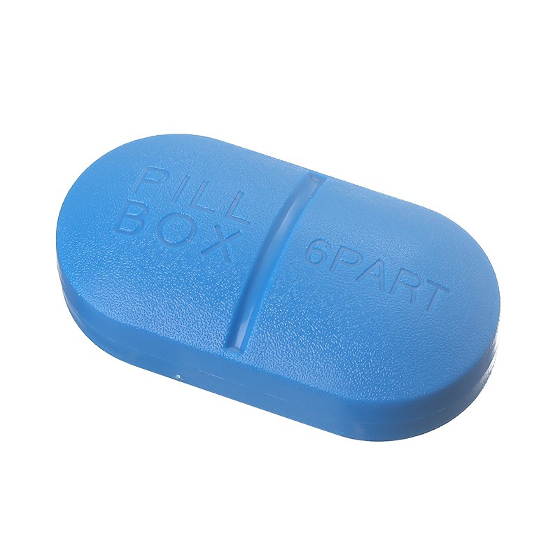 厂家 椭圆六格胶囊药盒 便携紧急随身药盒居家百货手 六格