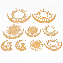 ins风铃款水晶捕梦网DIY黄铜饰品配件 跨境款切割太阳眼睛月亮