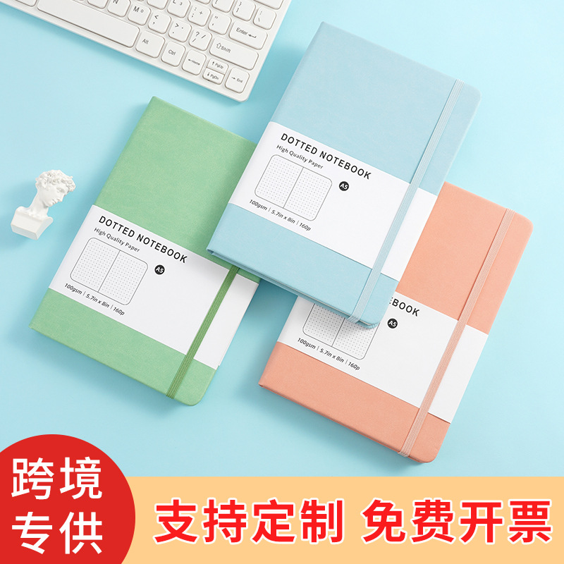 Cross-border Amazon A5 Strappy Business Office Notebook, Customized Creative Notebook, High-Value Simple Notebook