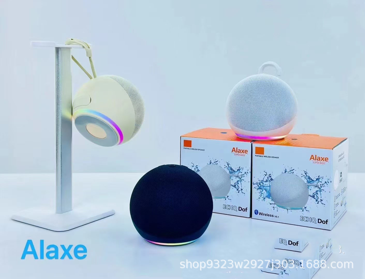 Nuevo altavoz inalámbrico Alaxe transfronterizo, soporte de pared, tarjeta de tela, audio pequeño, escritorio, mini subwoofer pesado