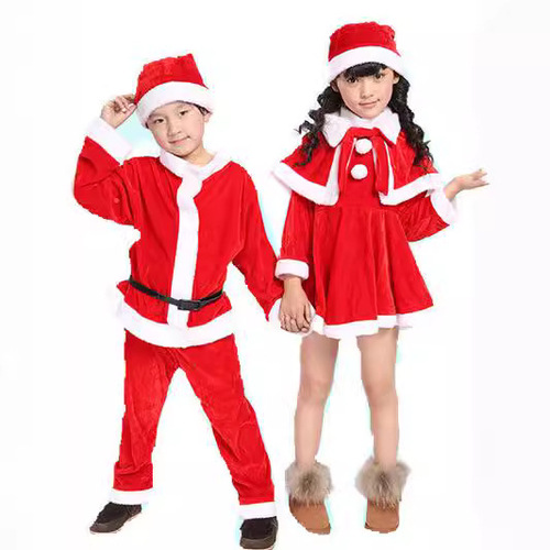 Christmas clothing for boys, girls, and children, Christmas performance costumes, children's Christmas attire, Christmas performance costumes, Santa Claus set
