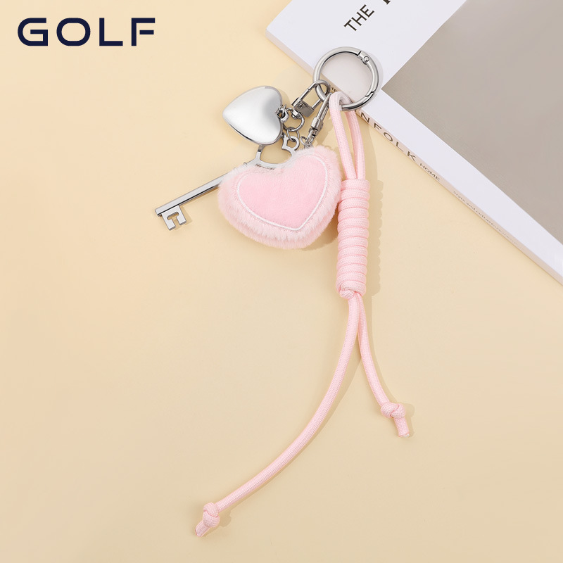 Golf/Golf Miu Series Bag Small Pendant Women's Exquisite High-End Heart Braided Rope Keychain Small Pendant