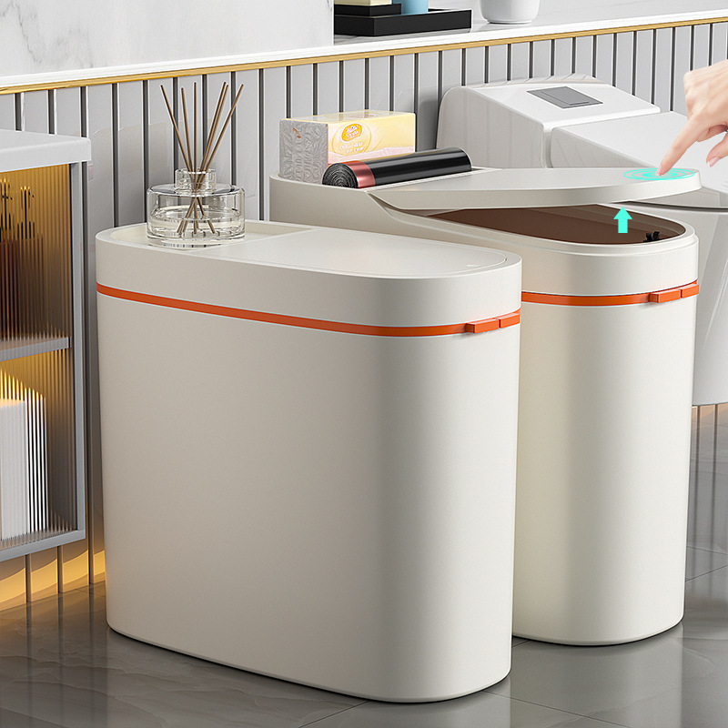 Narrow Gap Trash Can for Home Use, Large Capacity, Suitable for Bathroom and Kitchen, 2026 New Model, Specifically for Large Toilets, with Lid Narrow Gap Trash Can for Home Use, Large Capacity, Suitable for Bathroom and Kitchen, 2026 New Model, Specifically for Large Toilets, with Lid