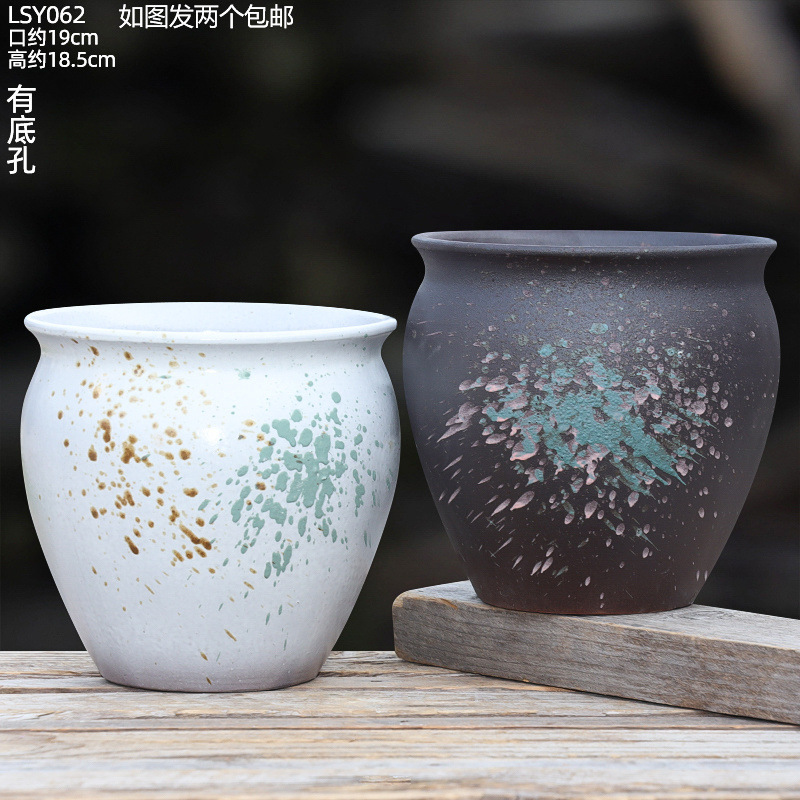 多肉花盆花口陶罐法师老桩大口径月季三角梅绿植盆景多肉花盆陶瓷|undefined