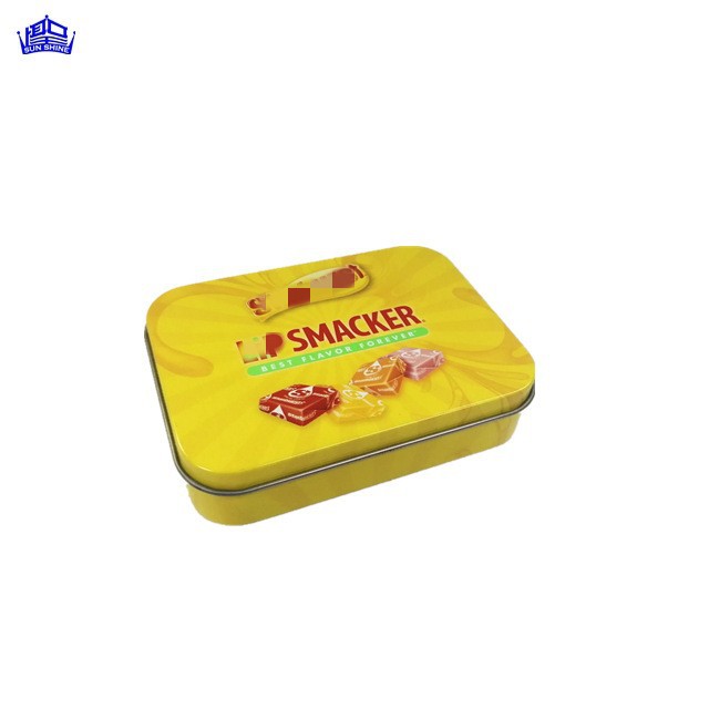 厂家直供两片扑克铁盒包装 长方形翻盖卡片收纳铁盒 食品糖果马口