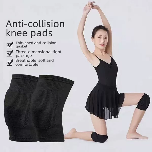 Dance Sponge Thickeneded Knee Pads, Sports Fitness Kneeling Dance Fitness Breathable Protective Knee Pads Shock Absorption