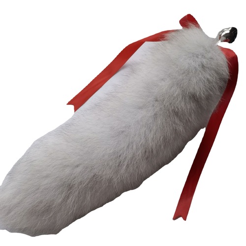 Vixen Tail Anal Plug Removable SM Gold Metal Toy Tail Sex Toy White Fox Real Fur Tail