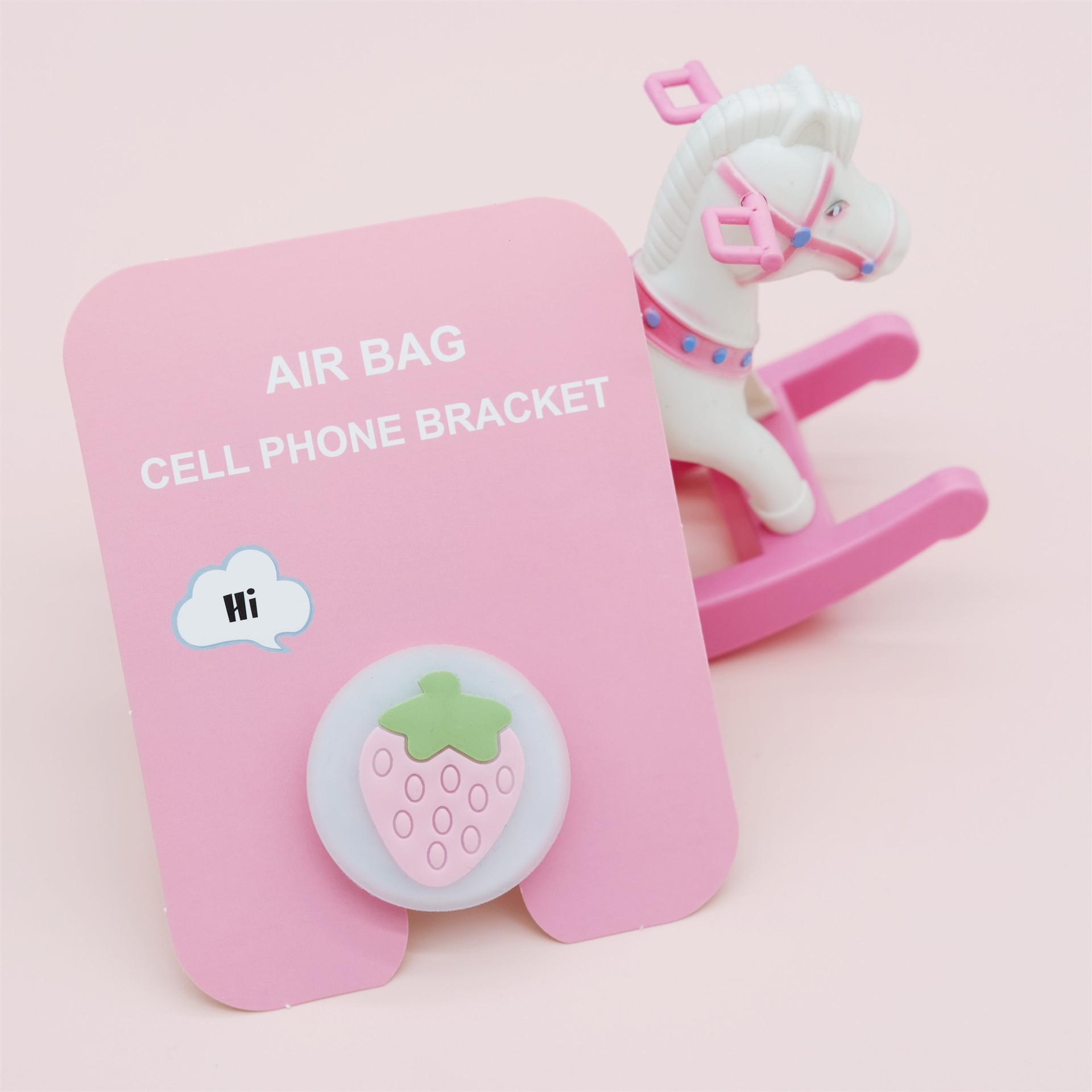 Airbag de dibujos animados soporte de teléfono móvil retráctil creativo personalizado escritorio plegable adhesivo perezoso soporte pequeño multifuncional