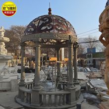 工厂现货罗马柱凉亭大理石凉亭石材欧式凉亭户外公园庭院景区亭子