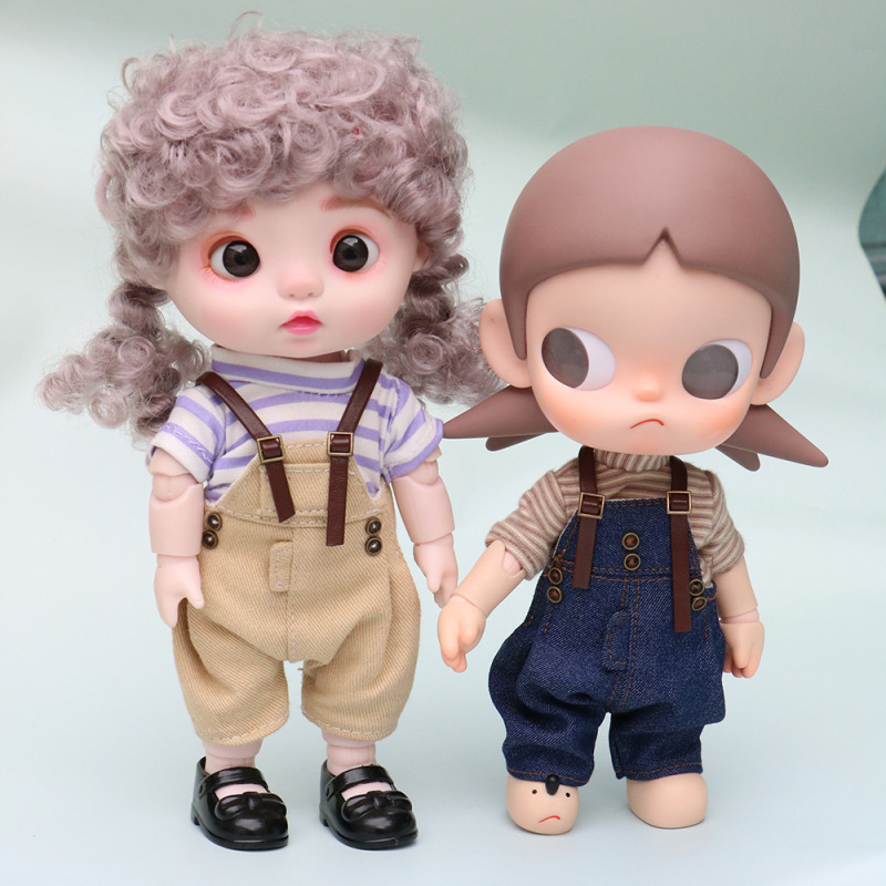 zsiga嘎子姐背带裤适配向往之处BJD1/8娃娃关节玩偶衣服短裤娃用|undefined