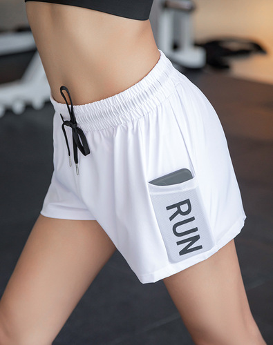 Sports shorts for women, loose, anti-exposure, gym running training, thin high-waisted yoga casual pants for summer