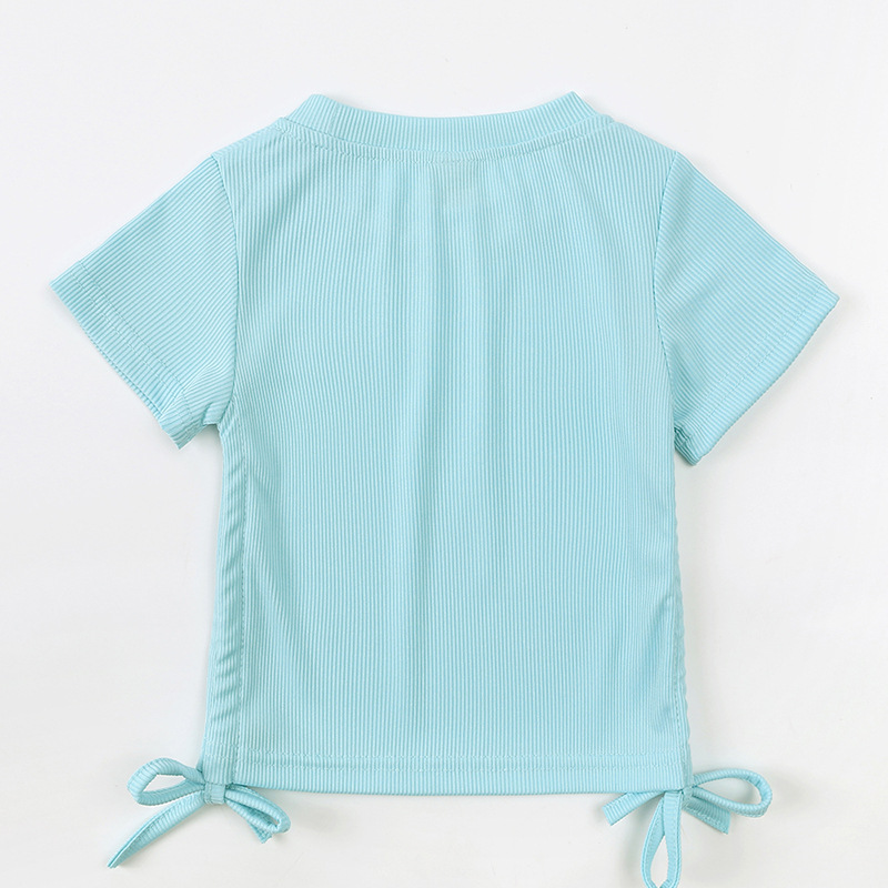 Einfacher Stil Einfarbig Polyester Mädchen Kleidung Sets display picture 7