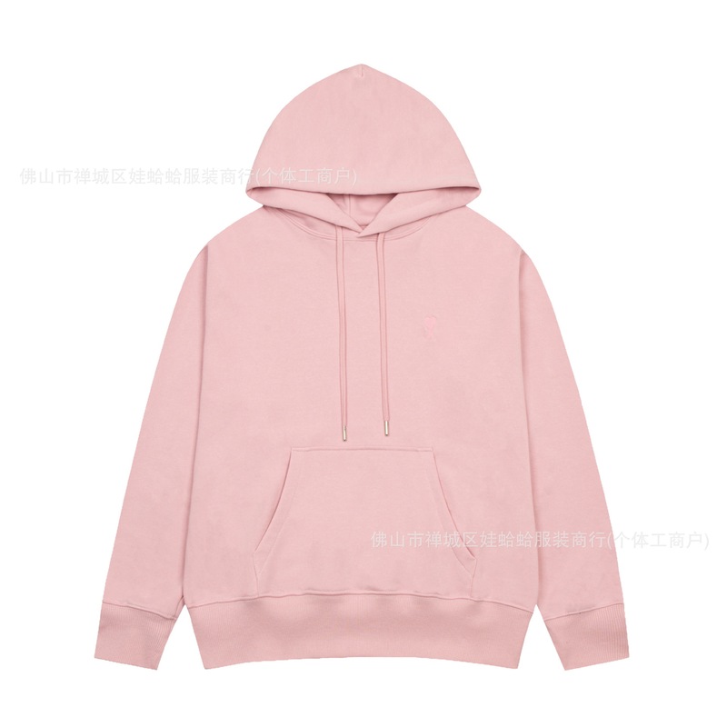 欧版跨境外贸25ss秋冬纯棉宽松大爱心刺绣连帽卫衣刺绣男女帽衫|undefined
