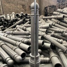 预埋20cm铸铁阻车柱罗马立柱高90cm广场铁艺止车桩警示柱铸铁桩