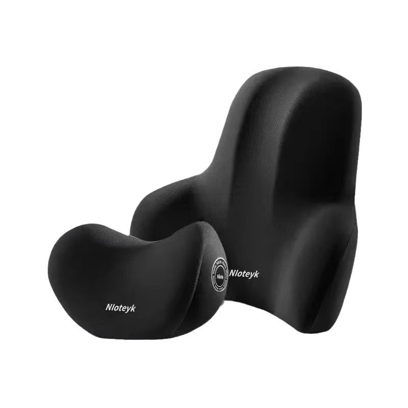 Logotipo personalizado coche de gama alta pequeño reposacabezas soporte lumbar cojín de espuma de memoria cojín lumbar respaldo almohada lumbar soporte para el cuello del coche