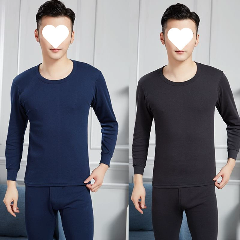 Мужской тонкий термобелье с круглым вырезом, комплект осенне-зимней молодежной тонкой осенней одежды и длинных брюк, базовый слой