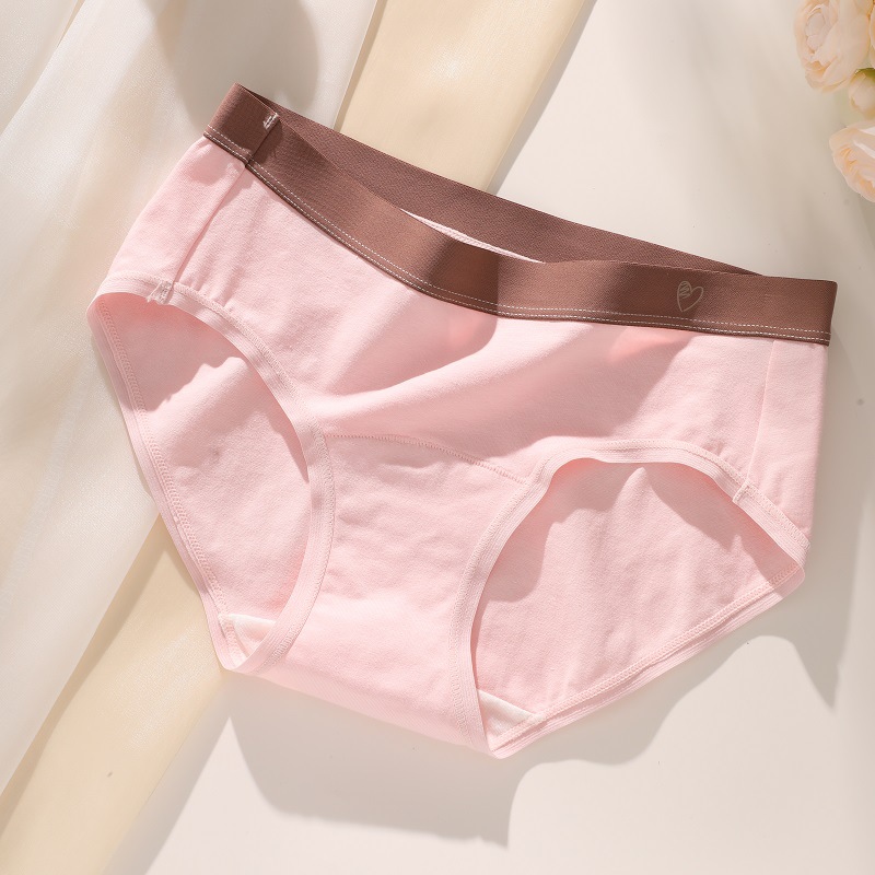 Algodón puro para mujer antibacteriano alargado entrepierna delantera algodón sin costuras cintura media triángulo de mujer ropa interior corta transpirable ropa interior de mujer