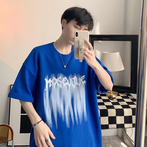 American Retro Tie-Dye Short Sleeve T-Shirt Summer Loose Trendy Ins Design Sense Minority Hong Kong Style Chic Half Sleeve Top