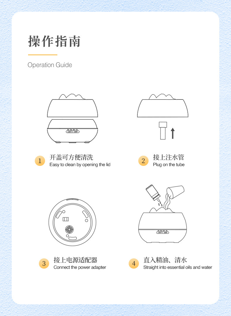 亚马逊新款智能冰山香薰机家用加精油香薰机迷你遥控扩香薰机批发详情8