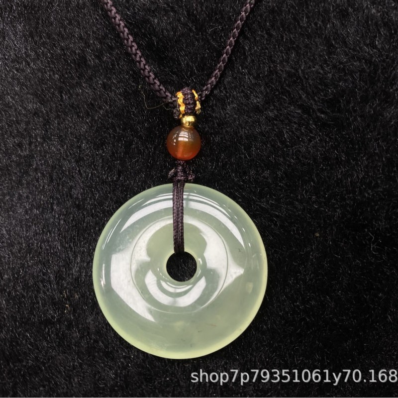 メーカー卸売瑪瑙セーターチェーンネックレス平安タッセルアクセサリーペンダントチャーム中国風グリーン瑪瑙|undefined