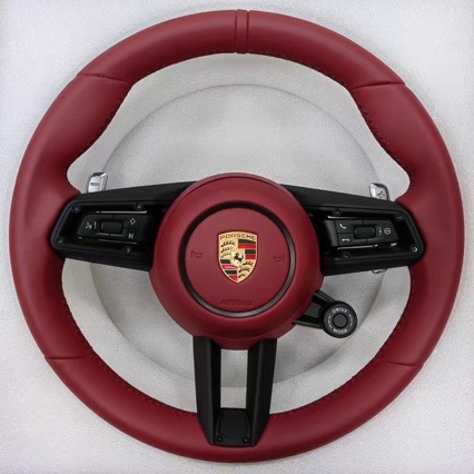 Suitable for Porsche Macan, Cayenne, Panamera, 911, Taycan carbon fiber steering wheel modification new assembly