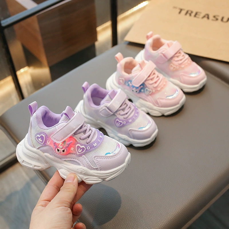Обувь для девочек, обувь для папы 2024, весенние новые детские кроссовки, дышащая сетчатая обувь для девочек, кроссовки для мальчиков