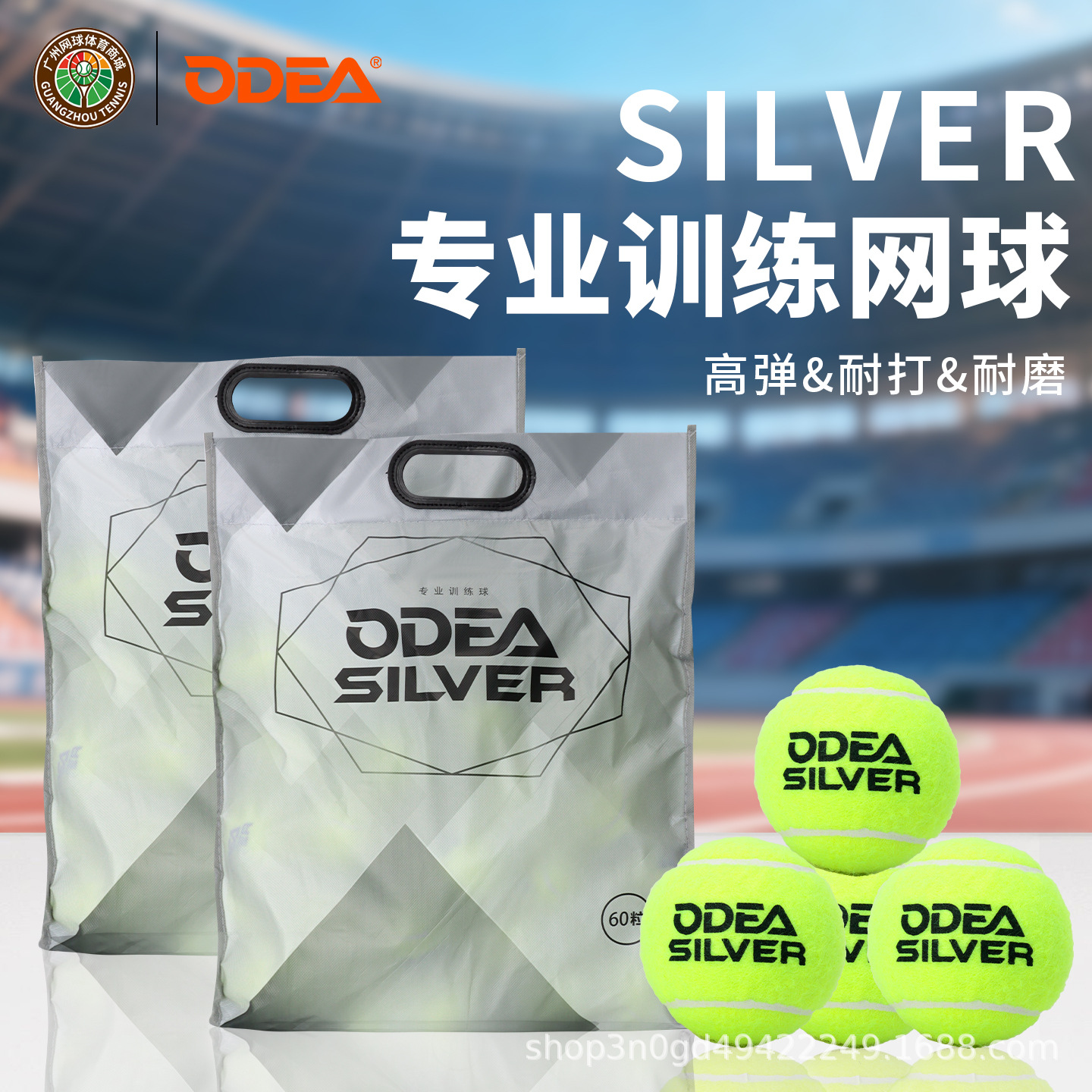 ODEA欧帝尔SILVER网球训练球DD2高弹耐打耐磨专业训练高级网球