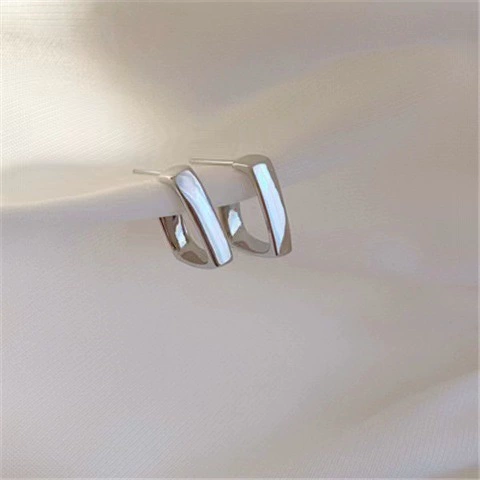 Серебряная игла из жемчуга, стильные универсальные серьги, образец серебро 925, простой и элегантный дизайн, оптом