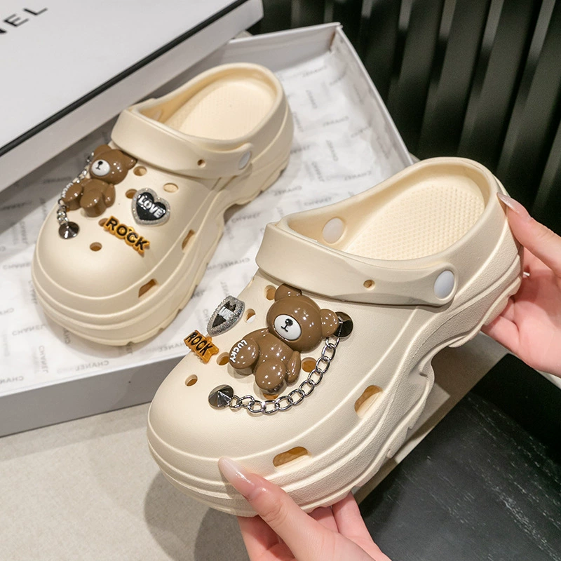 Женская пещерная обувь летом толстое дно дерьмо чувство мультфильма