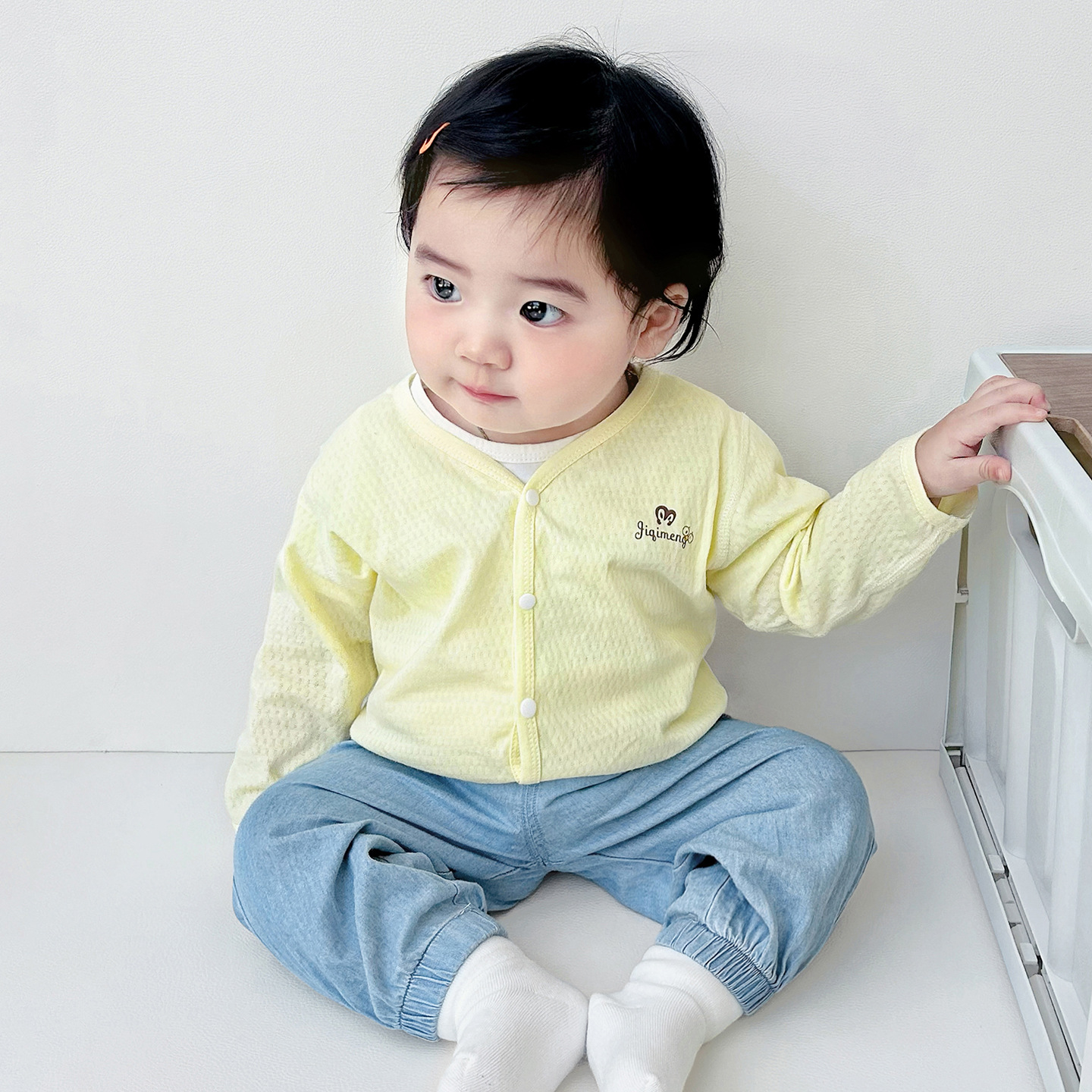Ropa de protección solar para bebés, chaqueta de punto delgada con aire acondicionado para niños de verano, ropa de algodón de verano para niños y niñas, chaqueta para bebés