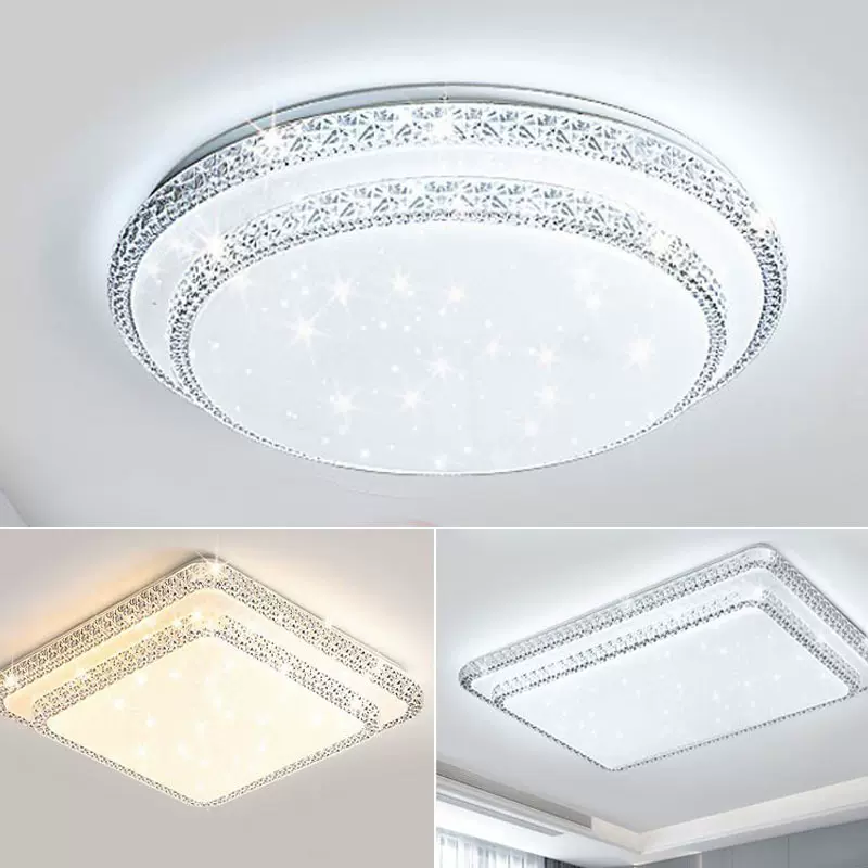 led吸顶灯 圆形现代简约长方形创意调光客厅灯卧室灯餐厅过道灯具