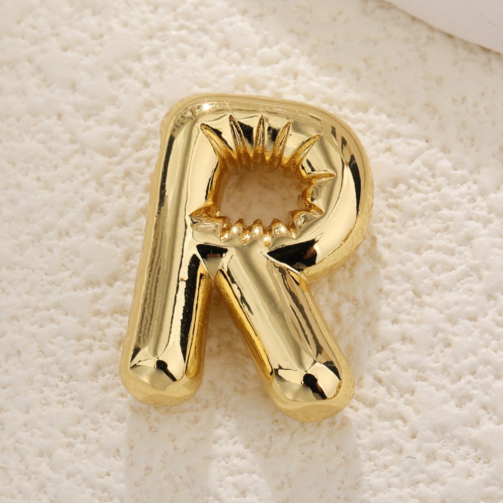 7g Weight Pendant Jewelry Making Type DIY Jewelry Accessories Classification 1 Piece Quantity Copper Material Letter Pattern Plating Design Simple Style, Classic Style Style 1 Piece Copper Letter Pendant 17